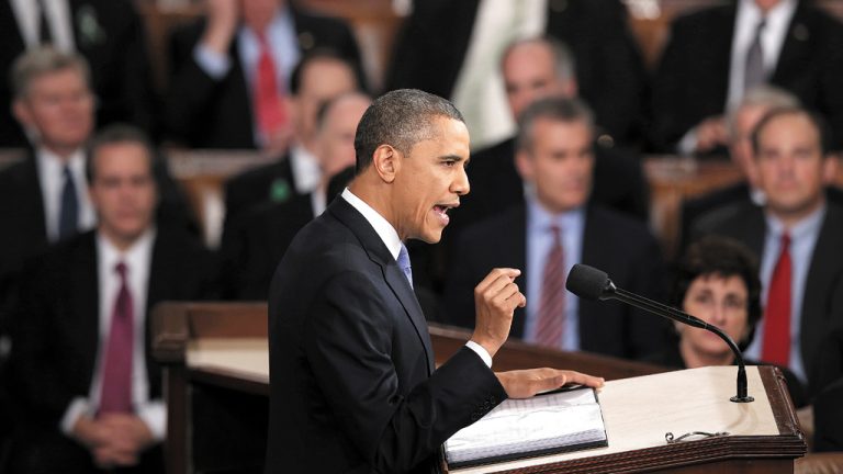 O presidente americano Barack Obama, considerado um dos maiores oradores da atualidade, alterna humor e assertividade 