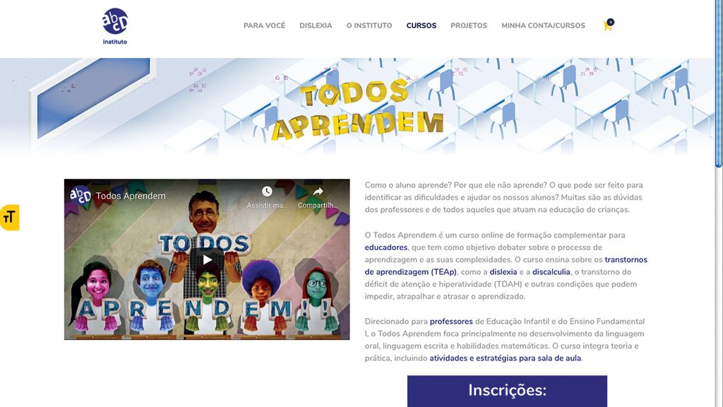 Curso gratuito sobre transtornos de aprendizagem Curso gratuito sobre transtornos de aprendizagem