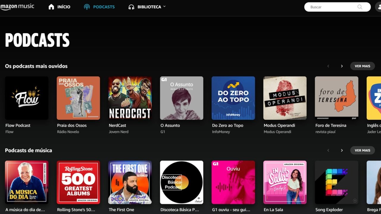Crédito: Reprodução/Amazon Music Crédito: Reprodução/Amazon Music