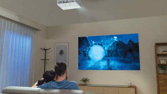 Projeção de 4K na parede Projeção de 4K na parede