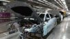 Carros novos em linha de montagem na fábrica da BMW em Munique, na Alemanha