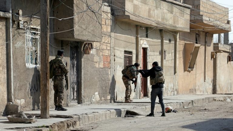 Forças curdas na cidade de Hassaké - AFP