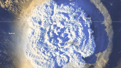 Crédito: Divulgação/Serviço Meteorológico de Tonga