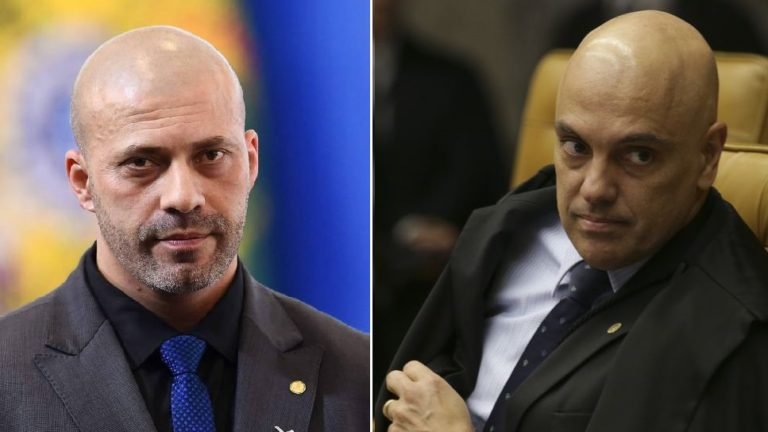 Crédito: Alexandre de Moraes/ Agência Brasil - Daniel Silveira/ Evaristo Sa/ AFP - montagem Istoé Dinheiro