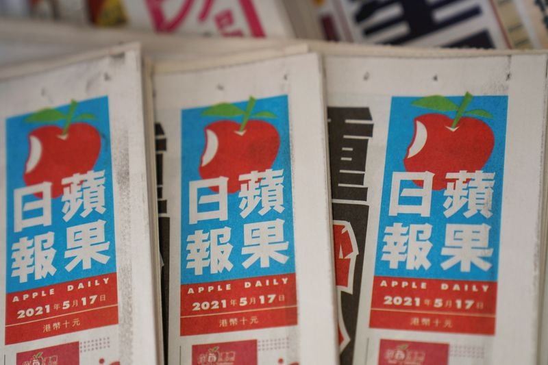 Jornal pró-democracia de Hong Kong pode fechar as portas nesta semana Jornal pró-democracia de Hong Kong pode fechar as portas nesta semana