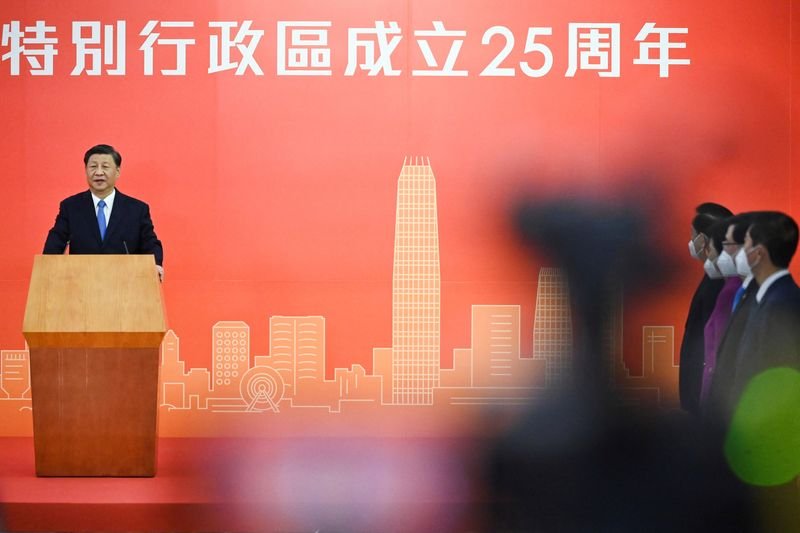Hong Kong “renasceu das cinzas”, diz presidente chinês em rara visita Hong Kong “renasceu das cinzas”, diz presidente chinês em rara visita